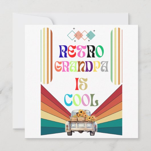 Retro Opa Cool Save The Date (Vorderseite)