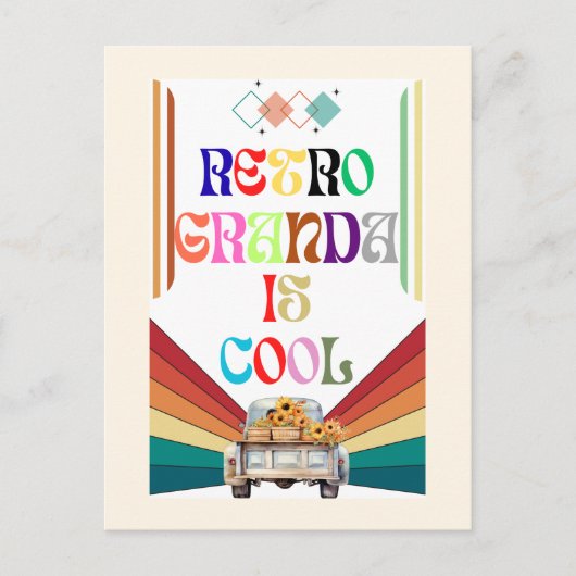 Retro Opa ist cool Postkarte (Vorderseite)