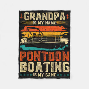 Retro Opa Pontoon Bootsführer Fleecedecke