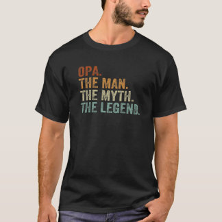 Retro Opa The Man Myth Legend Daddy Großvater Vate T-Shirt