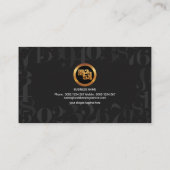 Retro Opalfarbe nummeriert Rahmen-Buchhalter Visitenkarte (Rückseite)