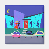 Retro Open House Party Magnet (Vorne)