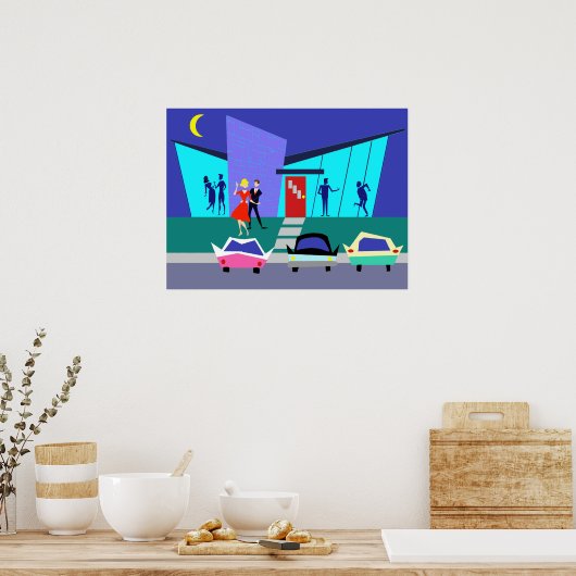 Retro Open House Party Poster (Küche)