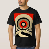 Retro Optical Illusion T - Shirt - Vintager 70er P (Vorderseite)