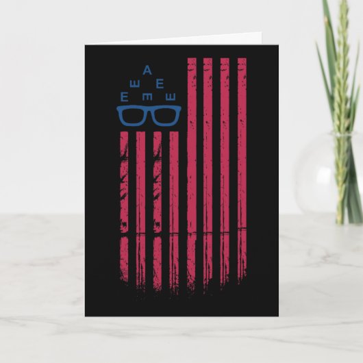 Retro-Optiker USA-Flagge 4. Juli Sight Squad Karte (Vorderseite)