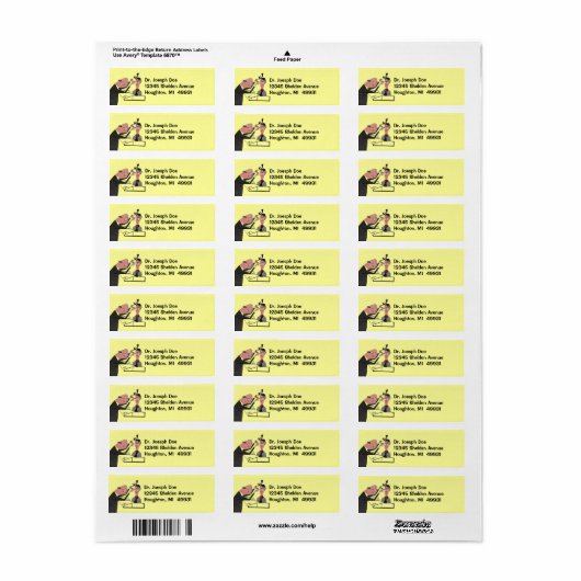 Retro-Optometristen optische Augendoktoretiketten (Vorne)