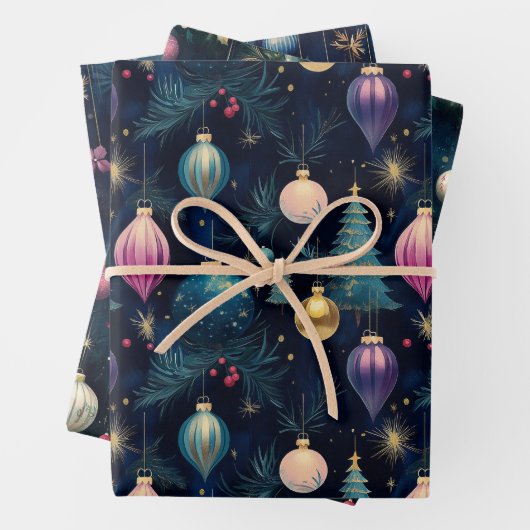Retro Opulent Bauble Geschenkpapier Set (Beispiel)