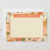 Retro Orange 12x18 Horizontal Stationery Card (Vorderseite)