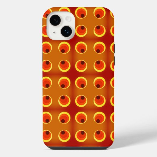 retro orange 1970 iPhone hülle (Rückseite)