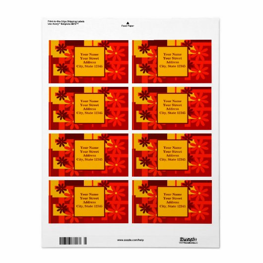 Retro orange 1970's,personalize (Vorne)