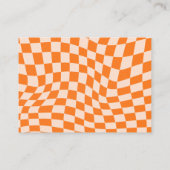 Retro Orange Abstract Check Custom Books for Baby Begleitkarte (Rückseite)