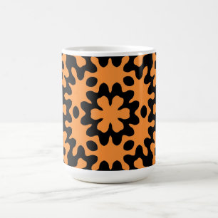 Retro Orange Abstrakte Kunst Tasse