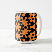 Retro Orange Abstrakte Kunst Tasse (VorderseiteRechts)