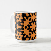 Retro Orange Abstrakte Kunst Tasse (Vorderseite Links)