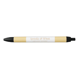 Retro Orange And Yellow Heart Stripes Bakery Kugelschreiber