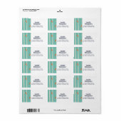 Retro Orange Birds on Birch Trees Illustration Adressaufkleber (Vorne)