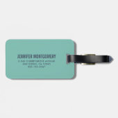 Retro Orange Birds on Birch Trees Illustration Gepäckanhänger (Rückseite horizontal)