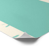 Retro Orange Birds on Birch Trees Illustration Poster (Ecke)