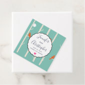 Retro Orange Birds on Birch Trees Wedding Danke Geschenkanhänger (Beispiel)