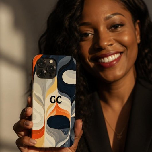 Retro Orange Black and Grey Case