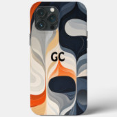 Retro Orange Black and Grey Case (Rückseite)