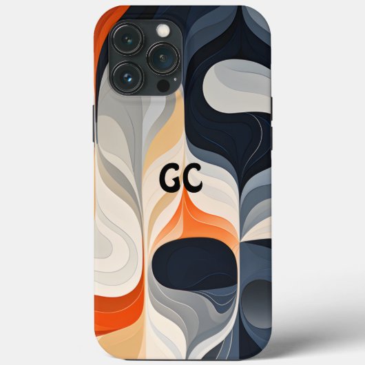 Retro Orange Black and Grey Case (Rückseite)