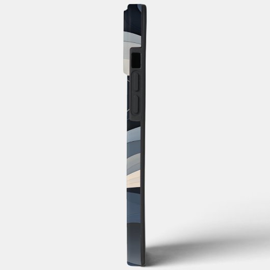 Retro Orange Black and Grey IPhone Case (Rückseite / Links)