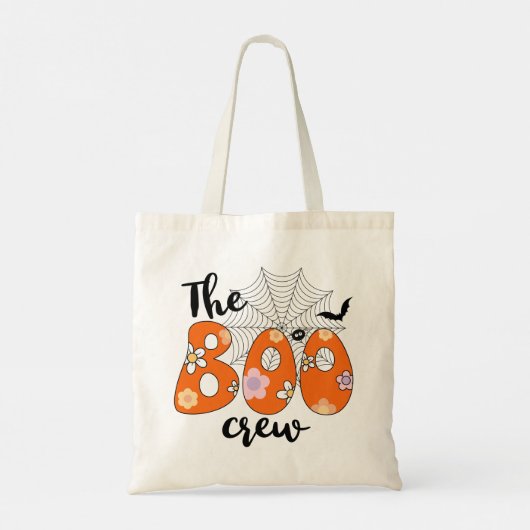 Retro Orange Black Boo Crew Trick oder Tasche beha (Rückseite)