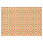 Retro Orange & Black Niedliches Abstraktes Blumenm Tischdecke (Vorderseite (Horizontal))