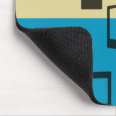 Retro Orange, Blau, Braun, Creme Abstrakt Art Mousepad (Ecke)