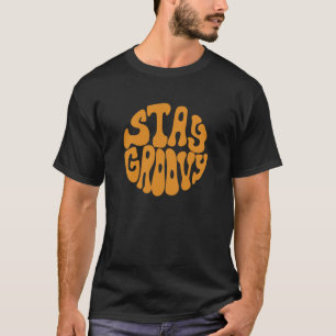 Retro Orange Bleibe Groovy T-Shirt
