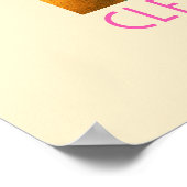 Retro Orange Blossom Fruchtmarkt Rosa Poster (Ecke)