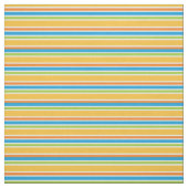 Retro Orange Blue Green Niedlich farbenfroh gestre Stoff (Muster)