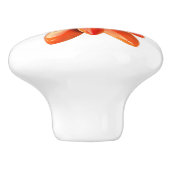 Retro Orange Blumen MOD Floral Spring Summer Keramikknauf (Seitenansicht)