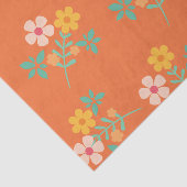 Retro Orange Boho Daisy Bouquet Pattern Seidenpapier (Ausschnitt)