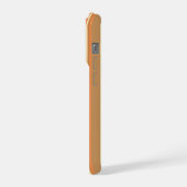 Retro Orange Brauner Streifen Mid-Century Modern iPhone Hülle (Linke Seite)