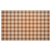 Retro orange-braunes Houndstooth-Karomuster Stoff (Fat Quarter (45,7 x 55,9 cm))