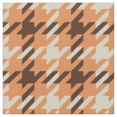 Retro orange-braunes Houndstooth-Karomuster Stoff (Nahaufnahme)