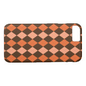 Retro Orange & Brown Raute Herbst Case-Mate iPhone Hülle (Rückseite (Horizontal))