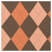 Retro Orange & Brown Raute Herbst Stoff (Nahaufnahme)