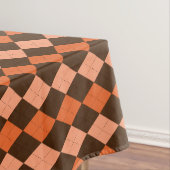 Retro Orange & Brown Raute Herbst Tischdecke (Beispiel)