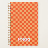 Retro Orange Checkerboard 2026 Planer (Vorderseite)