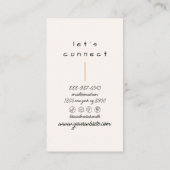 Retro Orange Checkered Stripes Trendy Boho Spaß Visitenkarte (Rückseite)