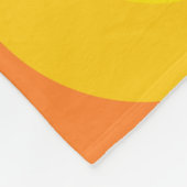 Retro Orange Circles Fleecedecke (Ecke)