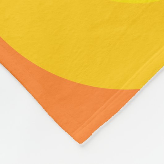 Retro Orange Circles Fleecedecke (Ecke)