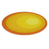 Retro Orange Circles Schneidebrett (Ecke)