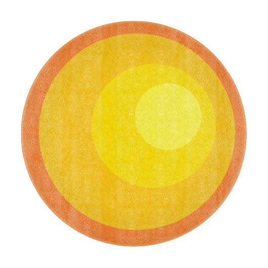 Retro Orange Circles Schneidebrett (Vorderseite)