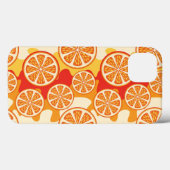 Retro Orange Citrus Muster Case-Mate iPhone Hülle (Rückseite (Horizontal))