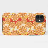 Retro Orange Citrus Muster Case-Mate iPhone Hülle (Rückseite (Horizontal))