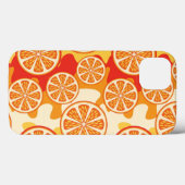 Retro Orange Citrus Muster Case-Mate iPhone Hülle (Rückseite (Horizontal))